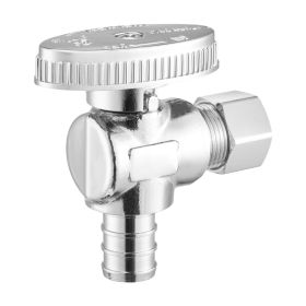 10 Pack Angle Stop Valve, Water Shut Off Valve 1/2" PEX x 3/8" OD Compression