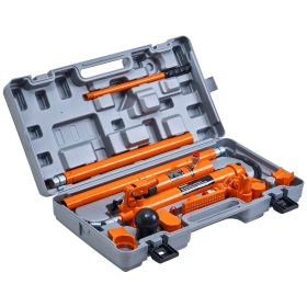 10 Ton Porta Power Kit, Portable Hydraulic Jack with 4.6 ft/1.4 m Oil Hose, Auto Body Frame Repair Kit with Storage Case for Car Repair, Truck, F