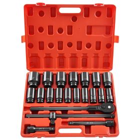 Impact Socket Set 3/4 Inches 22 Piece Deep Impact Sockets