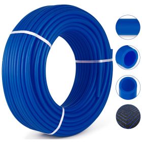 3/4" PEX Tubing 500Ft Non-Barrier PEX Pipe Blue Pex-b Tube Coil for Hot and Cold Water Plumbing Open Loop Radiant Floor Heating System PEX Tubing