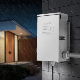 Manual Transfer Switch 30A Generator Transfer Switch Kit NEMA 3R 7500W 120/240V (Option: Natural)