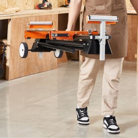 Miter Saw Stand 550lbs Load Capacity Steel Collapsible Stand For Miter Saw (Option: Black)