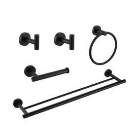 5 Piece Bathroom Towel Rack Set Wall Mount (Option: Default Title)