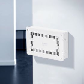 Structured Media Enclosure 9 In Recessed In-Wall TV Media Box With Cover (Option: White)