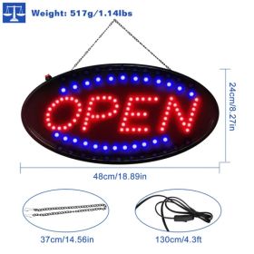 Ultra Bright LED Neon Open Sign  Normal Lighting Store Business Sign Animated Motion (Option: Black)