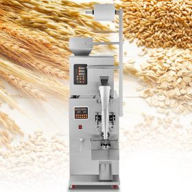 Automatic Particle Packaging Machine, 0.002-0.22lbs/1-100g, Multi-Function Pouch Powder Sachet Weighting Filling Packing Machine, Powder Filler M (Option: Silver)