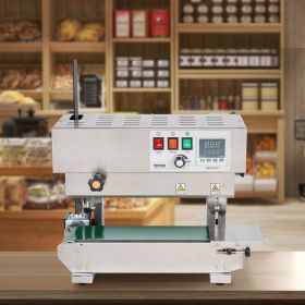 Continuous Bag Band Sealing Machine Vertical Band Sealer Stainless Steel (Option: Silver)