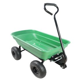 Folding Car Steel Frame Dump Truck 10 Inches (Option: Grass green)